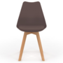 Voir la diapositive 3 : ID MARKET Lot de 6 chaises scandinaves SARA mix color taupe, beige et blanc