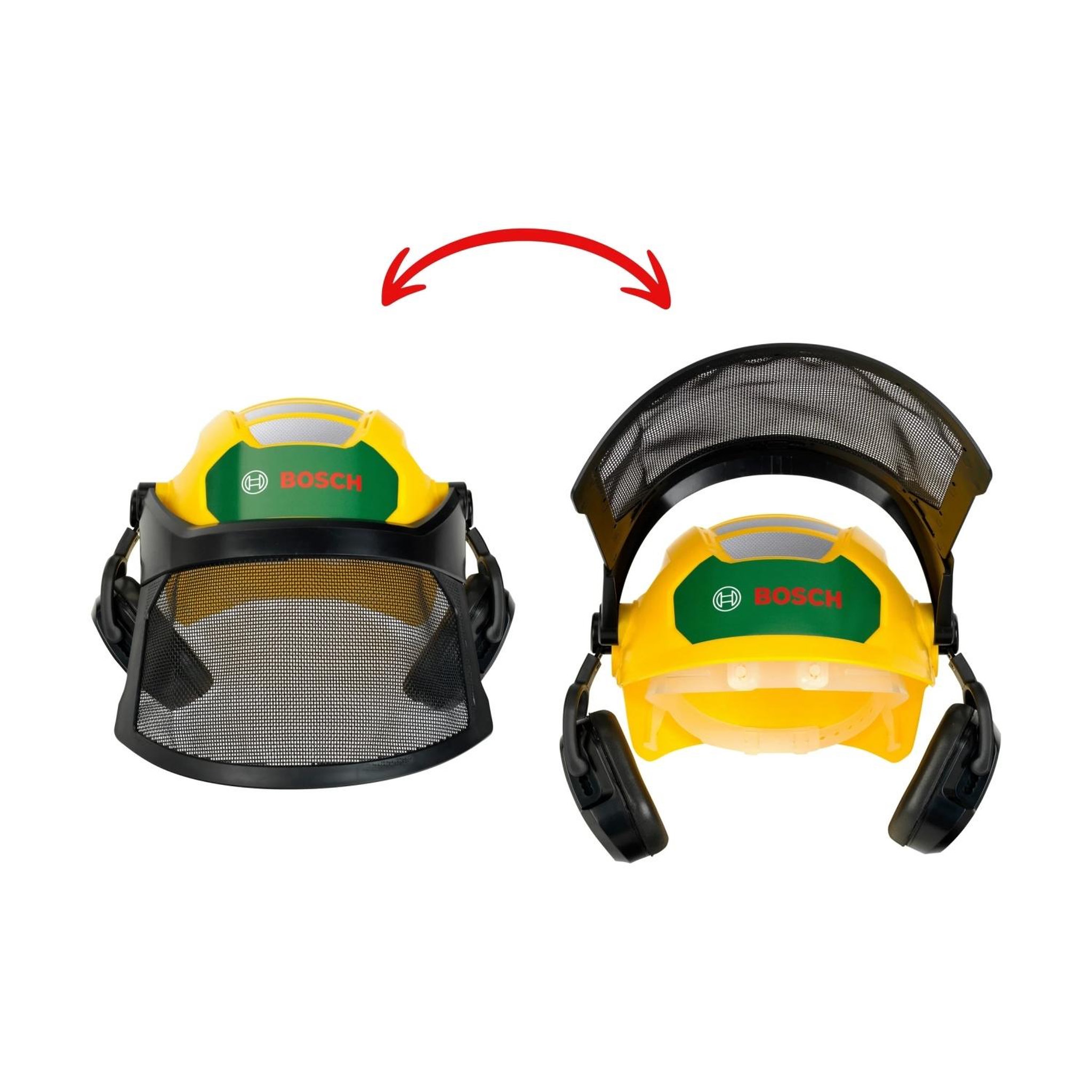 Voir la diapositive 2 : THEO KLEIN Casque de travailleur forestier avec visière