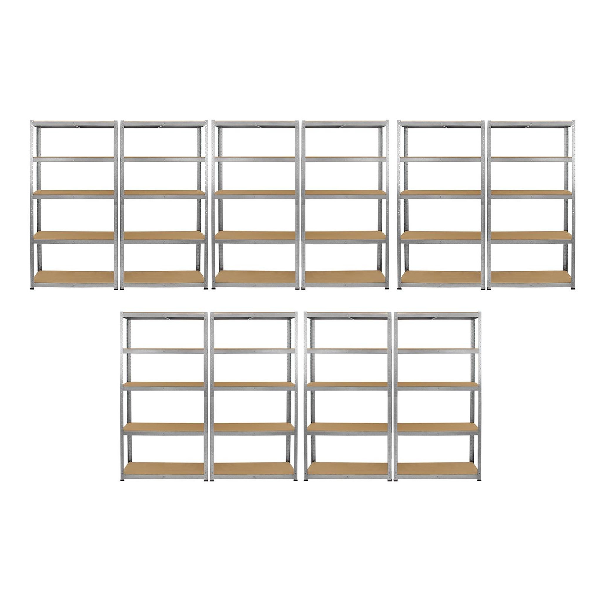 MONSTER RACKING Lot de 10 rayonnages galwix en acier galvanisÉ 90 cm x 30 cm x 180 cm