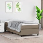 VIDAXL Cadre de lit sans matelas taupe 100x200 cm tissu