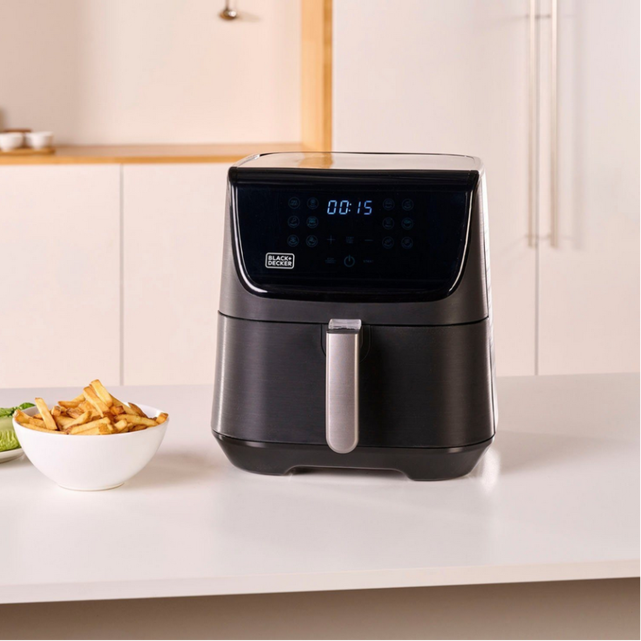 Voir la diapositive 5 : Black et Decker Friteuse sans huile 5.5l 1800w noir - BXAF5500E
