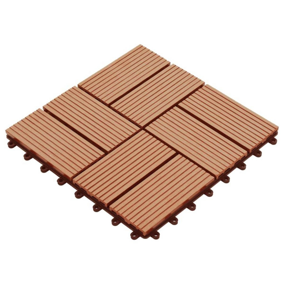 VIDAXL Carreaux de terrasse 22 pcs 30 x 30 cm 2 m^2 WPC Teck