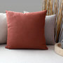 Voir la diapositive 3 : Paris Prix Coussin Déco Uni  Cambria  40x40cm Terracotta