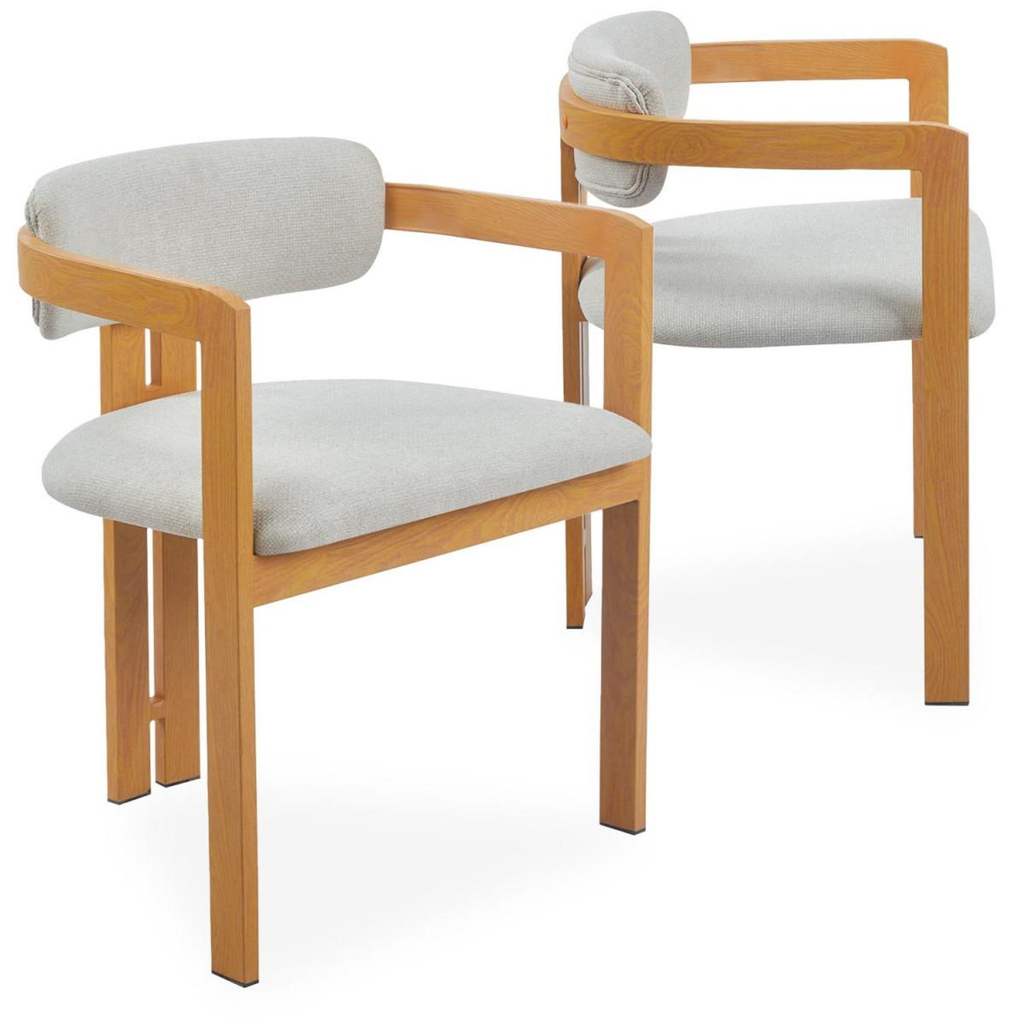 Paris Prix Lot de 2 chaises design  galia  75cm beige & naturel