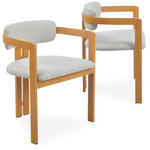 Paris Prix Lot de 2 Chaises Design  Galia  75cm Beige & Naturel