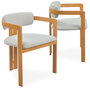 Voir la diapositive 1 : Paris Prix Lot de 2 Chaises Design  Galia  75cm Beige & Naturel