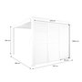 Voir la diapositive 4 : SWEEEK Pergola bioclimatique aluminium 4x3m + 3 persiennes 100cm lames orientables Triomphe