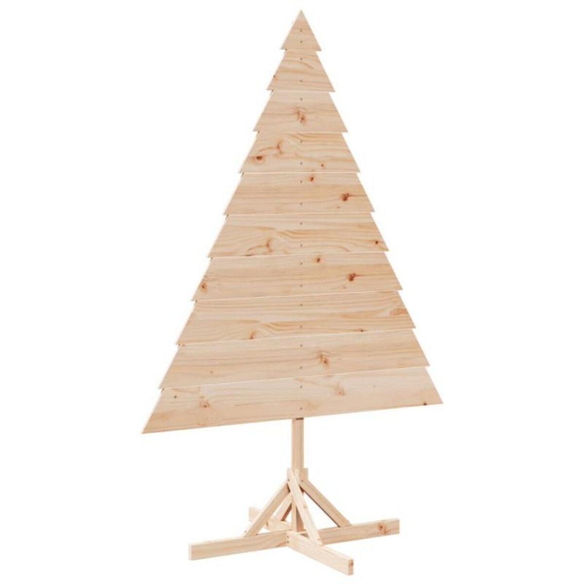 VIDAXL Arbre de Noël en bois pour décoration 180 cm bois massif