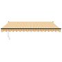 Voir la diapositive 3 : VIDAXL Auvent retractable automatique jaune et blanc 4,5x3 m