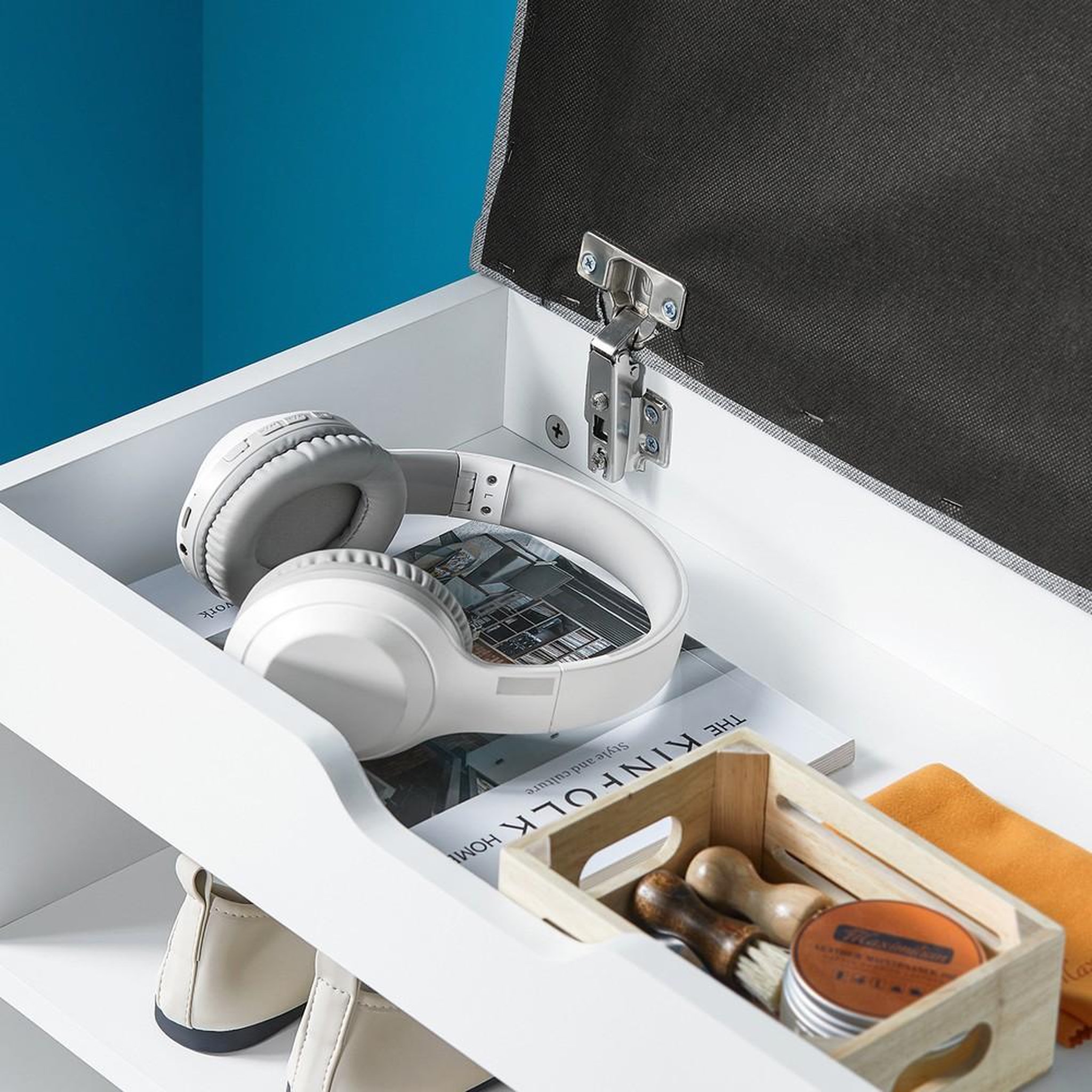Voir la diapositive 6 : SOBUY SoBuy - Banc de rangement à chaussures avec une porte - Moderne - FSR25
