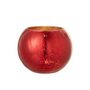 Voir la diapositive 2 : Paris Prix Photophore Boule en Verre  Nacré  20cm Rouge