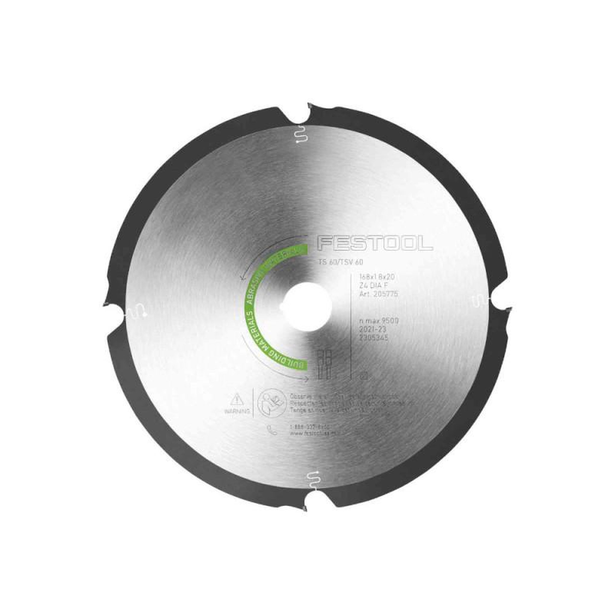FESTOOL Lame de scie circulaire DIA 168x1,8x20 F4 abrasive FESTOOL 205769