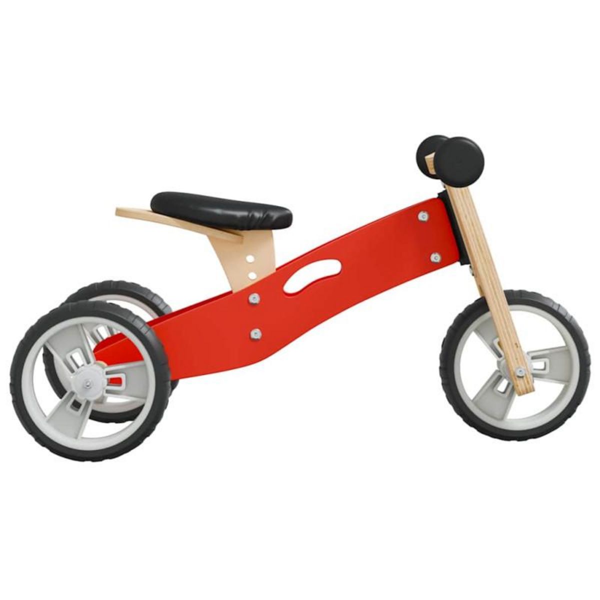 VIDAXL Vélo d équilibre pour enfants 2 in 1 rouge