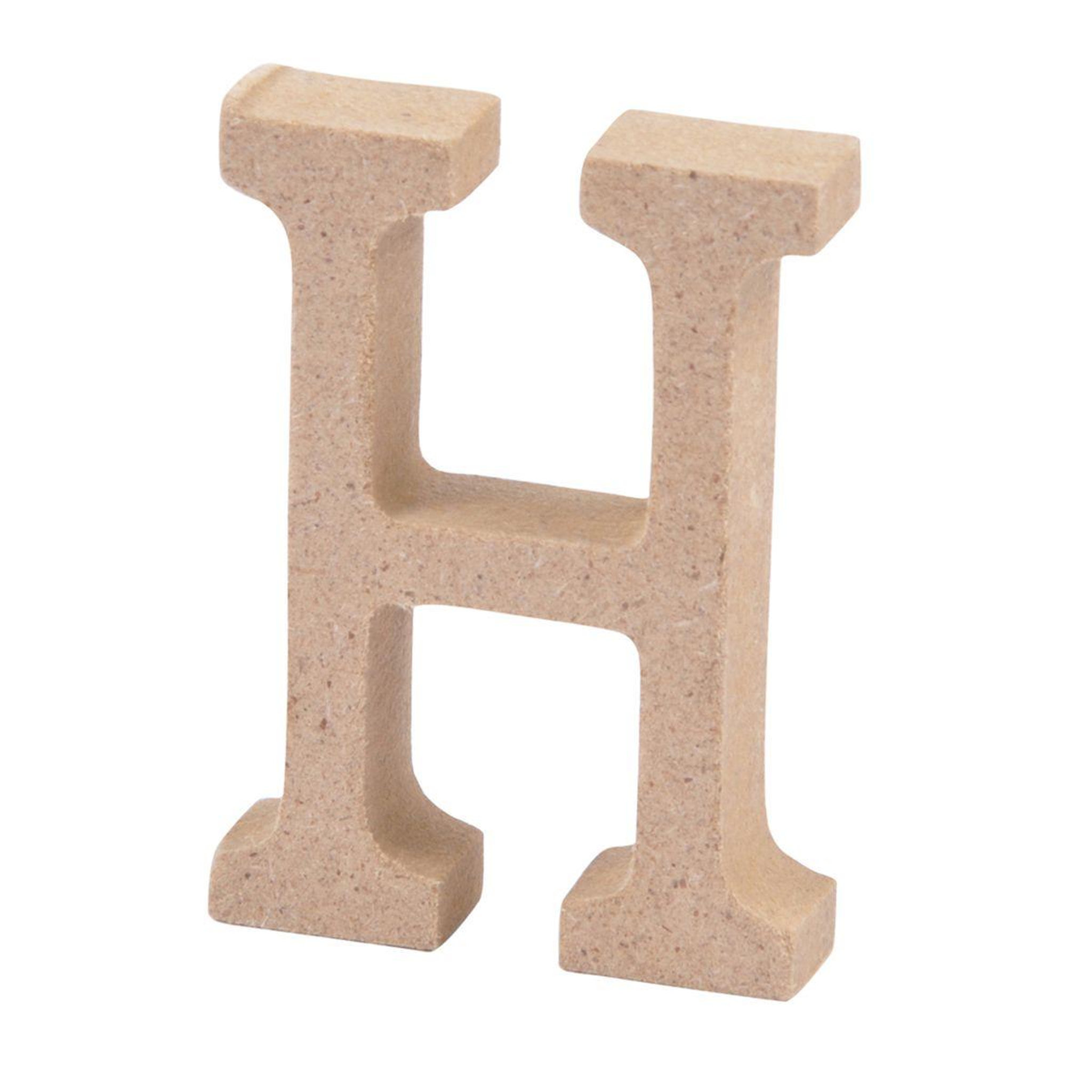 HOMEA Lettre à Décorer  H  5cm Naturel