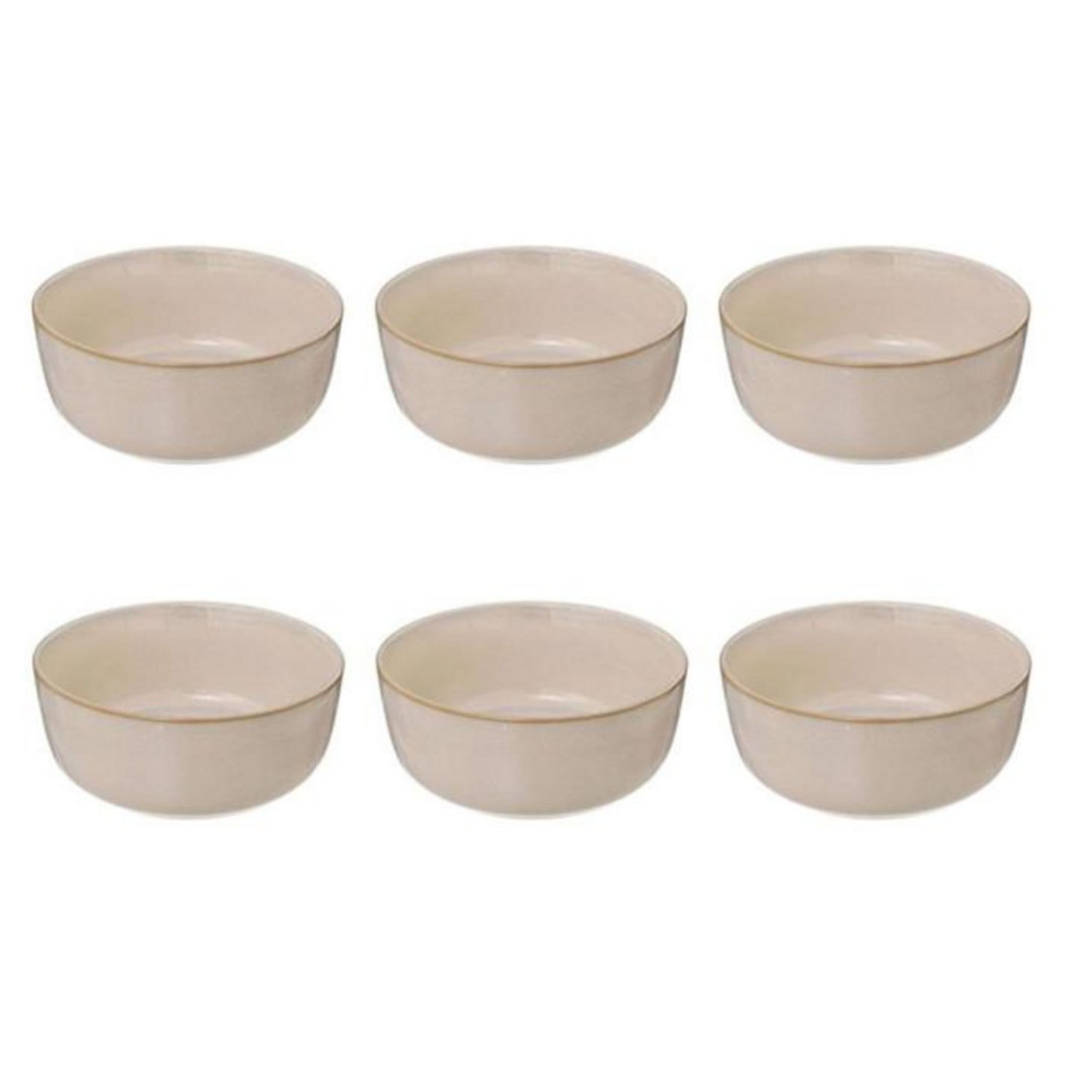 SECRET DE GOURMET Lot de 6 Coupelles  Terre Inconnue  15cm Beige