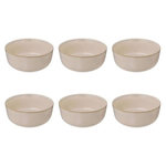 SECRET DE GOURMET Lot de 6 Coupelles  Terre Inconnue  15cm Beige