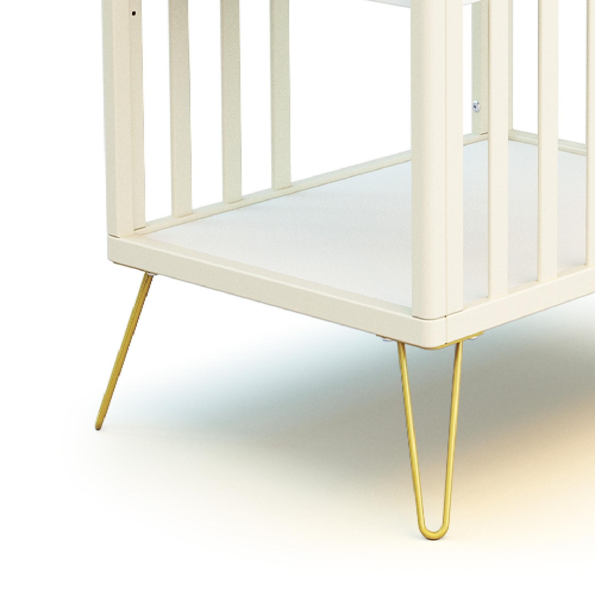 Voir la diapositive 3 : JURABABY Table à langer 2 étagères ONLY en bois 76 x 56 x 94 cm