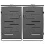 Voir la diapositive 3 : VIDAXL Abri pour deux poubelles 138x77,5x112,5 cm Inox
