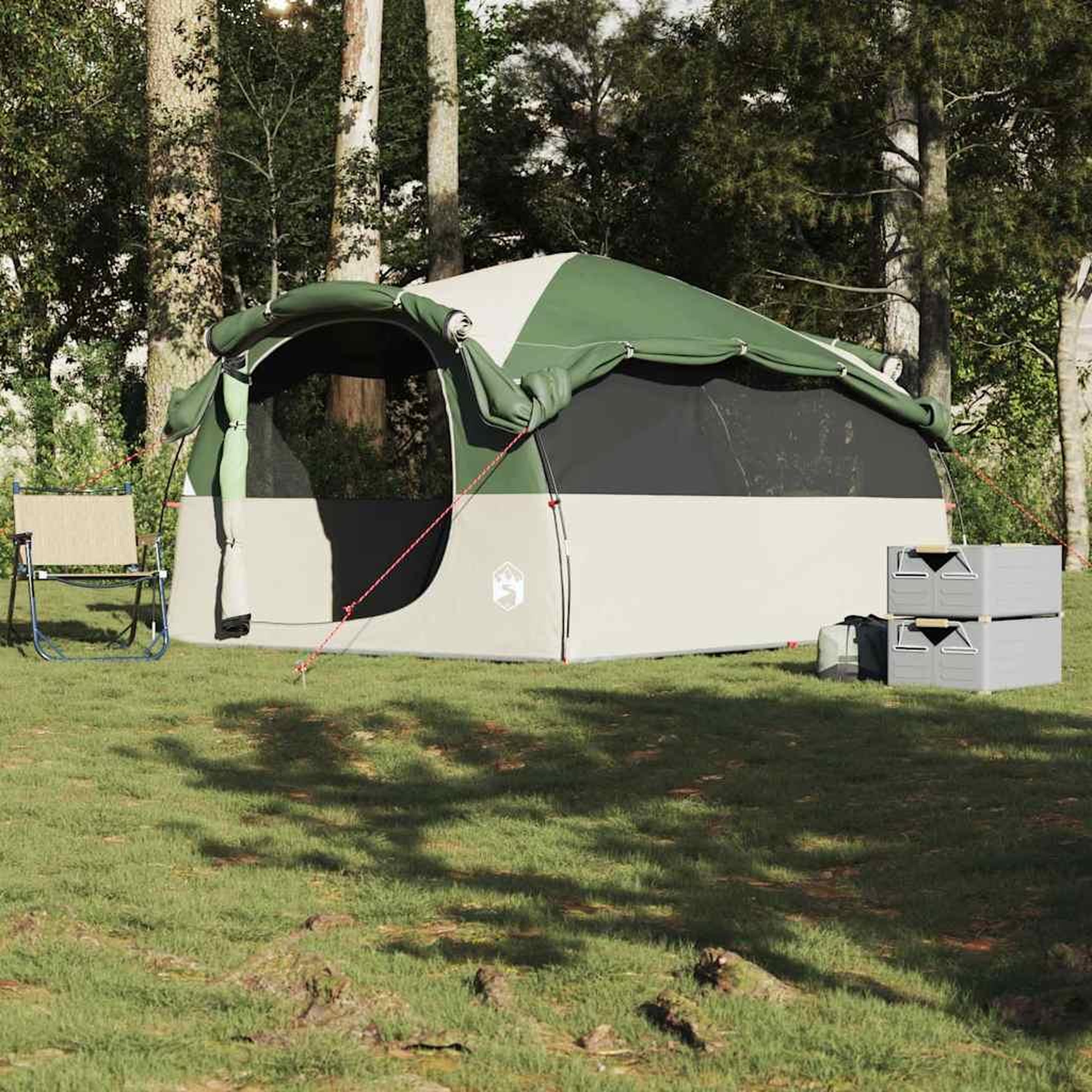Voir la diapositive 3 : VIDAXL Tente familiale tunnel 6 personnes vert impermeable