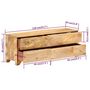Voir la diapositive 6 : VIDAXL Meuble TV Bois de manguier solide 110x30x40 cm