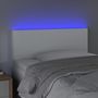 Voir la diapositive 3 : VIDAXL Tete de lit a LED Blanc 100x5x78/88 cm Similicuir
