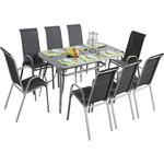 Habitat et Jardin Salon de jardin  Cordoba XL 180  8 places - Phoenix - Gris foncé