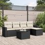 Voir la diapositive 1 : VIDAXL Salon de jardin 6 pcs avec coussins noir resine tressee