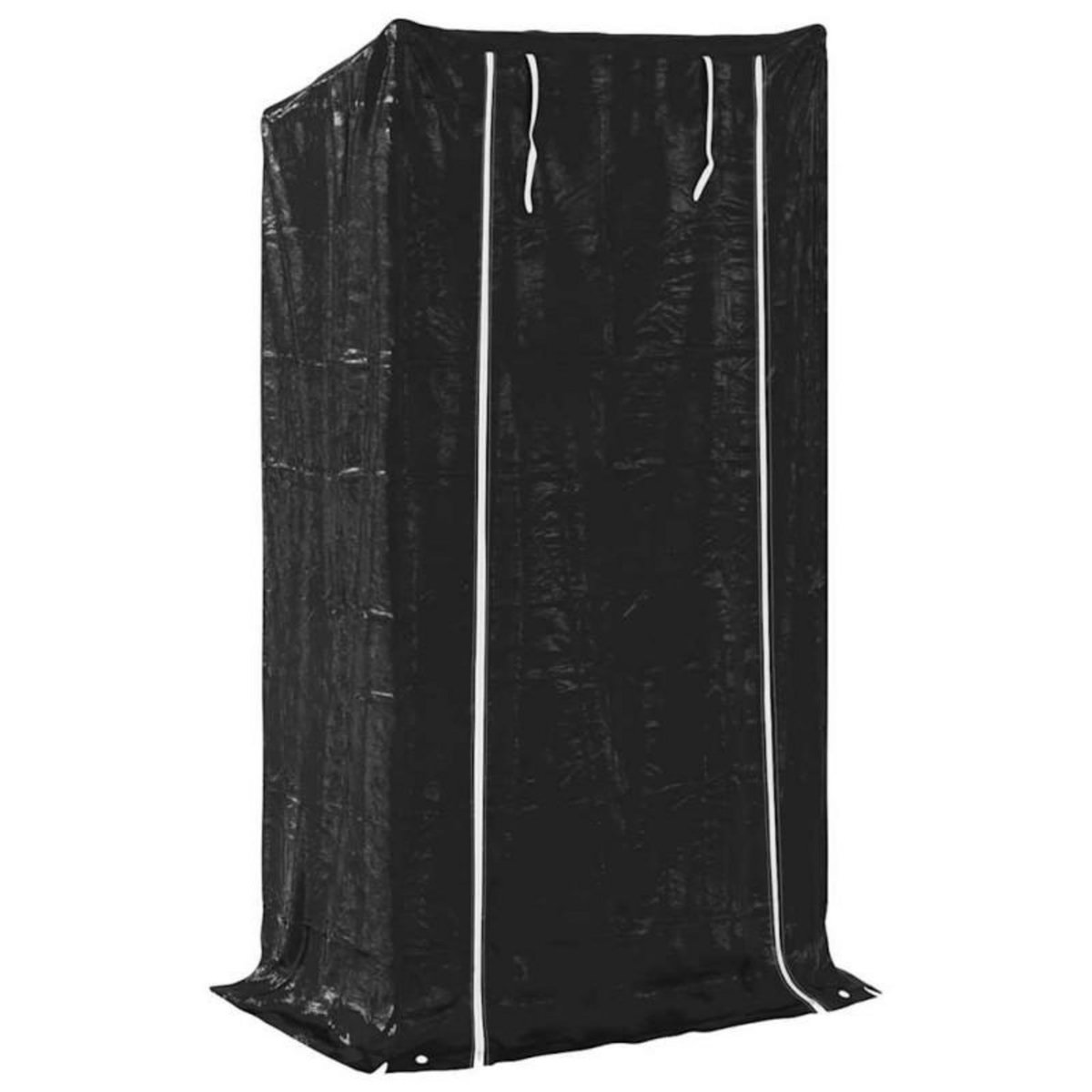 VIDAXL Portant de bois de chauffage et housse de pluie acier galvanisé