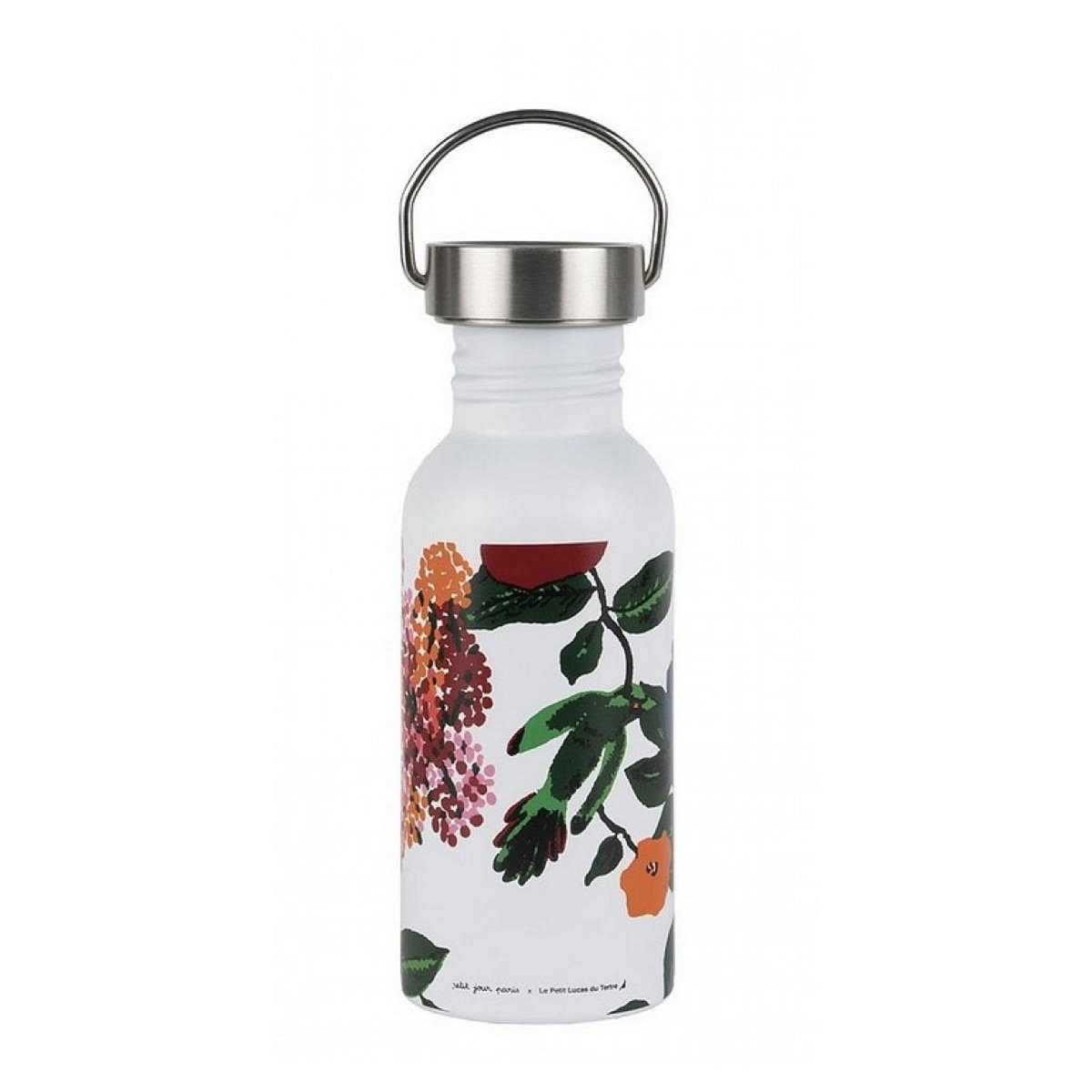 Petit Jour Gourde en inox élégante avec motif hibiscus - 500ml