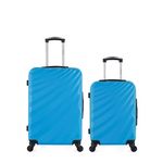WAVE PARIS WAVE PARIS - Lot de 2 - Valises weekend et cabine DANUBE. Coloris disponibles : Gris, Bleu, Orange, Rouge