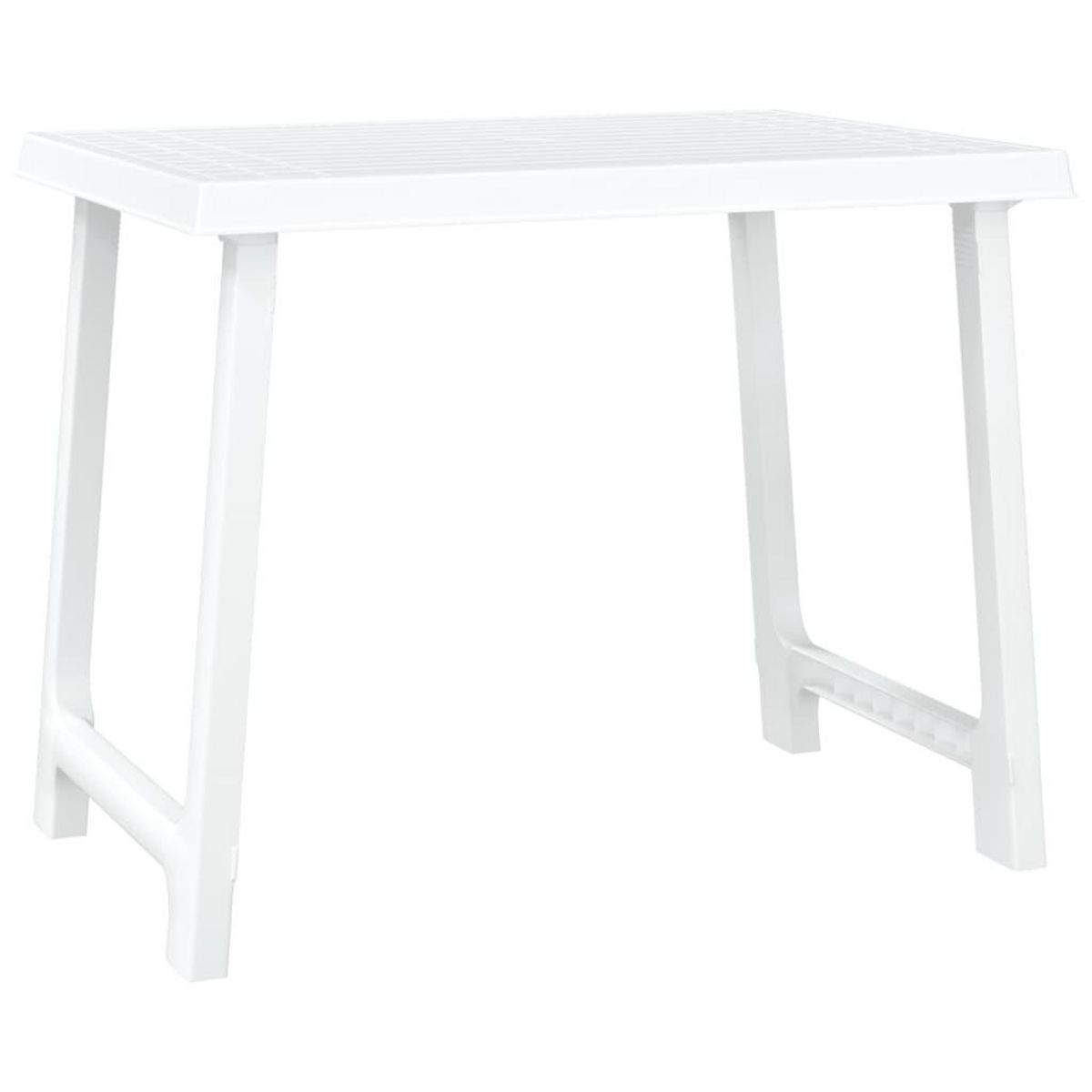 VIDAXL Table de camping blanc 79x56x64 cm PP aspect de bois