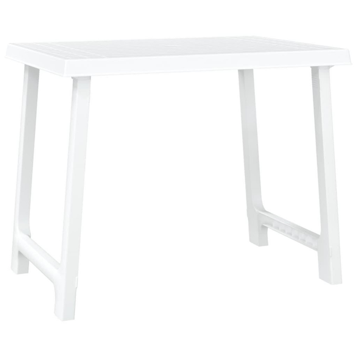 VIDAXL Table de camping blanc 79x56x64 cm PP aspect de bois
