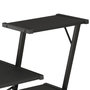 Voir la diapositive 5 : VIDAXL Bureau avec etagere Noir 116x50x93 cm