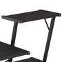 Voir la diapositive 5 : VIDAXL Bureau avec etagere Noir 116x50x93 cm