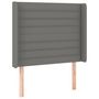Voir la diapositive 3 : VIDAXL Tete de lit a LED Gris fonce 83x16x118/128 cm Tissu
