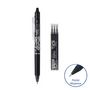 Voir la diapositive 2 : PILOT Lot 1 stylo effaçable pointe moyenne noir FriXion Ball Clicker + 3 recharges effaçables noires FriXion Ball 