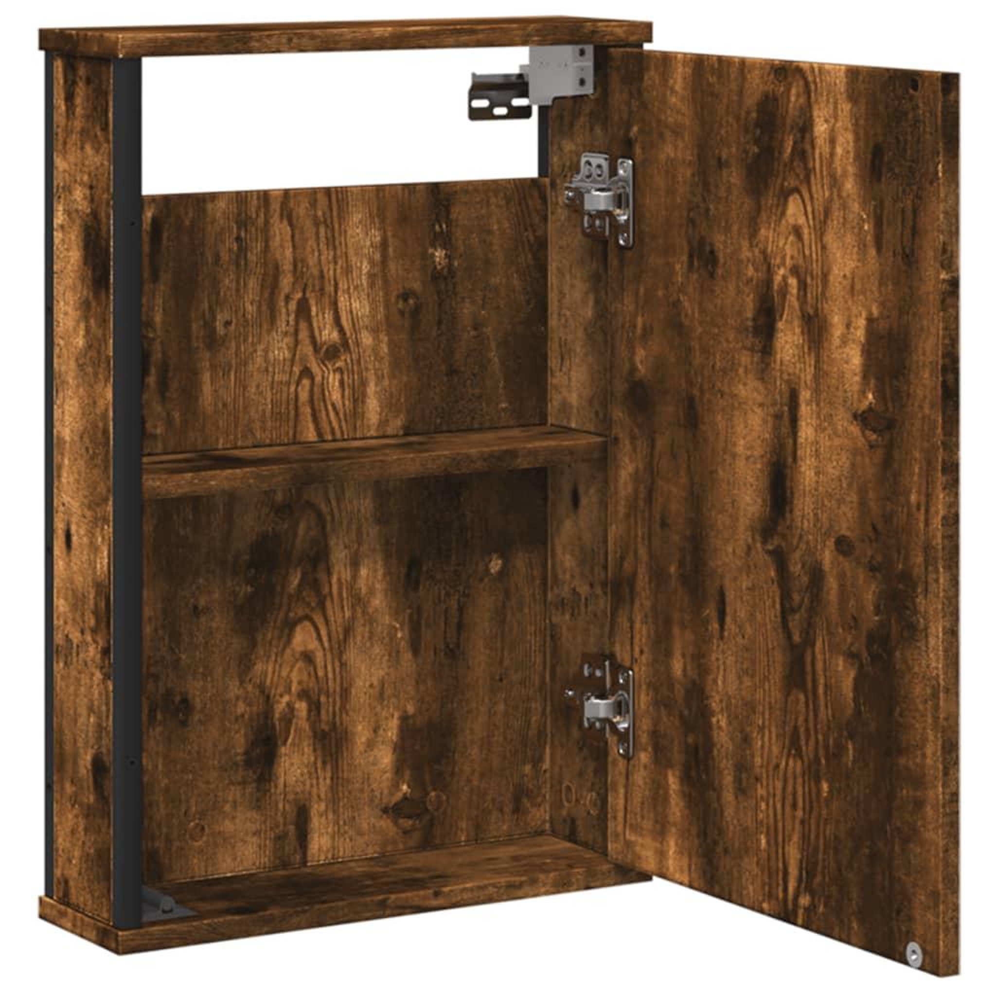 Voir la diapositive 5 : VIDAXL Armoire a miroir de salle de bain chene fume bois d'ingenierie