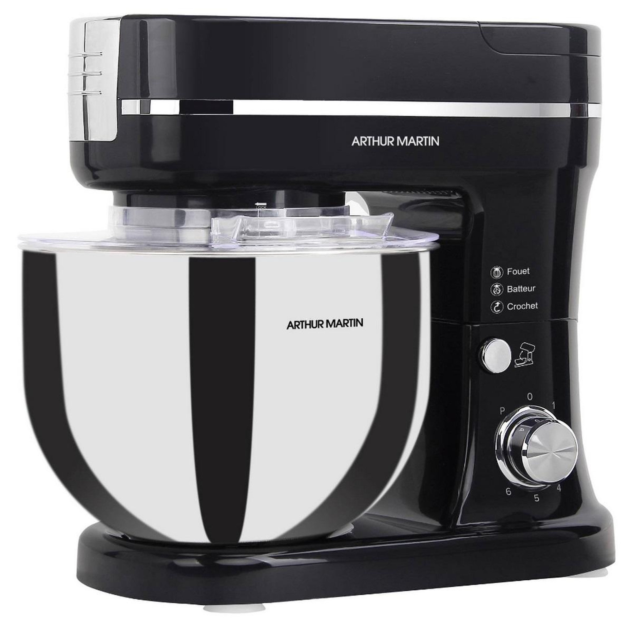 Voir la diapositive 2 : Arthur Martin Robot pâtissier 5l 1200w noir - amprp12