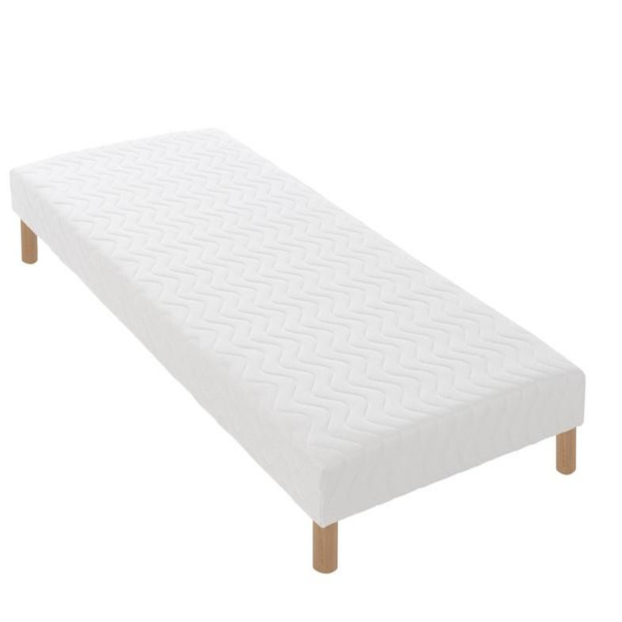 IDLITERIE Sommier tapissier à lattes blanc Made in France. Coloris disponibles : Blanc