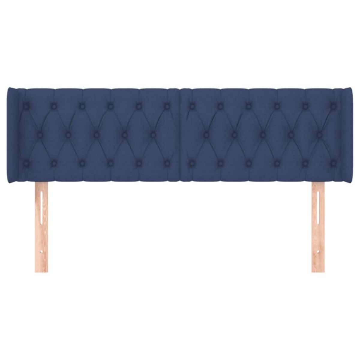 VIDAXL Tete de lit avec oreilles Bleu 147x16x78/88 cm Tissu