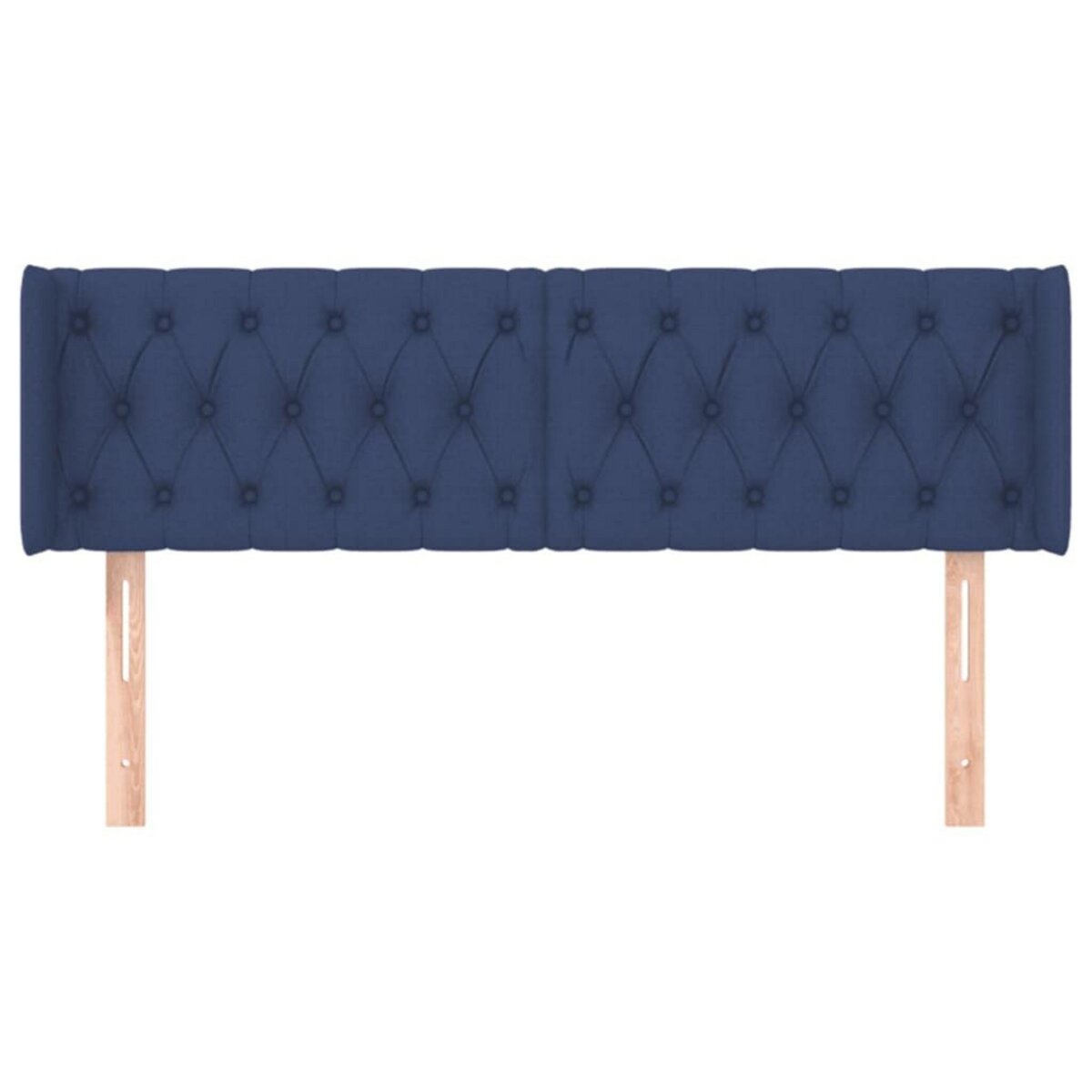 VIDAXL Tete de lit avec oreilles Bleu 147x16x78/88 cm Tissu