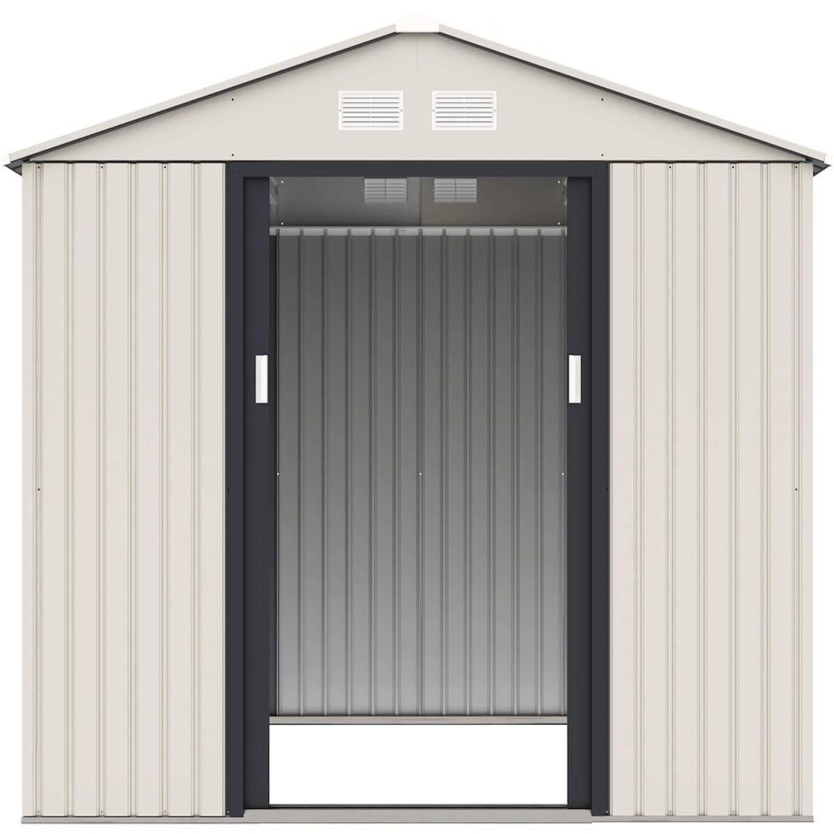 Habitat et Jardin Abri de jardin métal  Nebraska  - 5,29 m2 (4,83 m2 au sol) - Beige