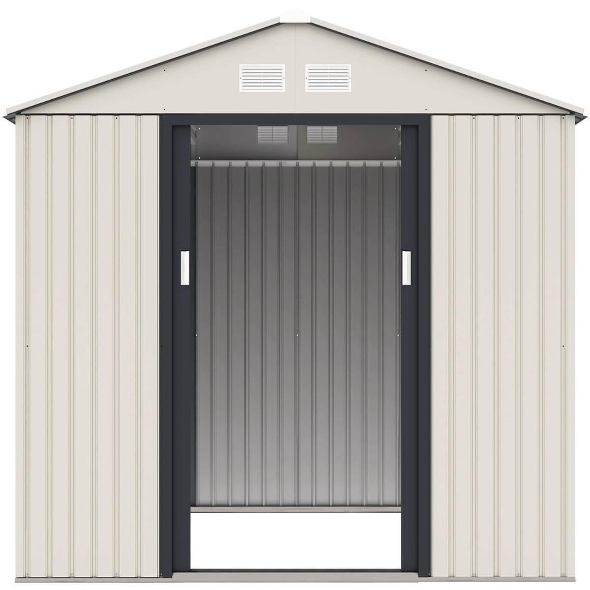 Habitat et Jardin Abri de jardin métal  Nebraska  - 5,29 m2 (4,83 m2 au sol) - Beige