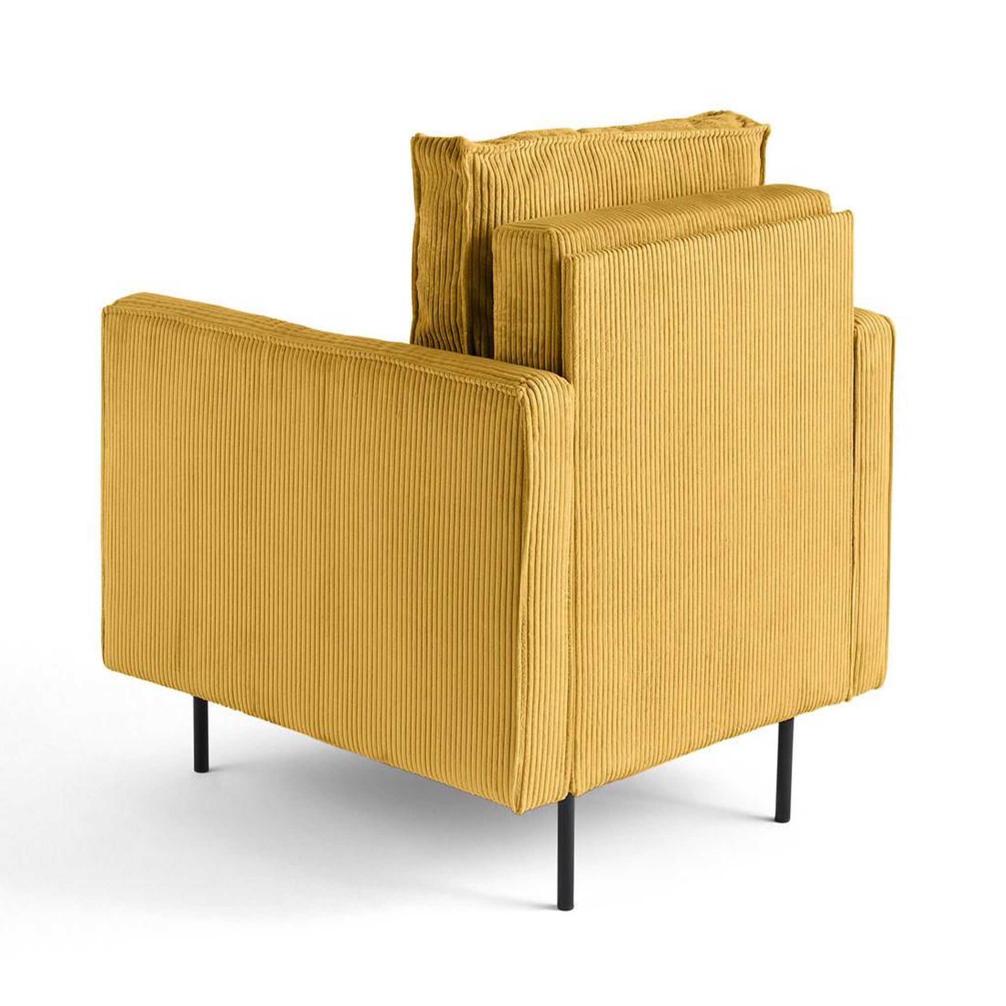 Voir la diapositive 4 : LISA DESIGN Charlie - fauteuil - pieds hauts - en velours côtelé