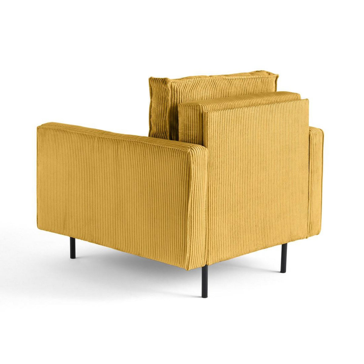 LISA DESIGN Charlie - fauteuil - pieds hauts - en velours côtelé