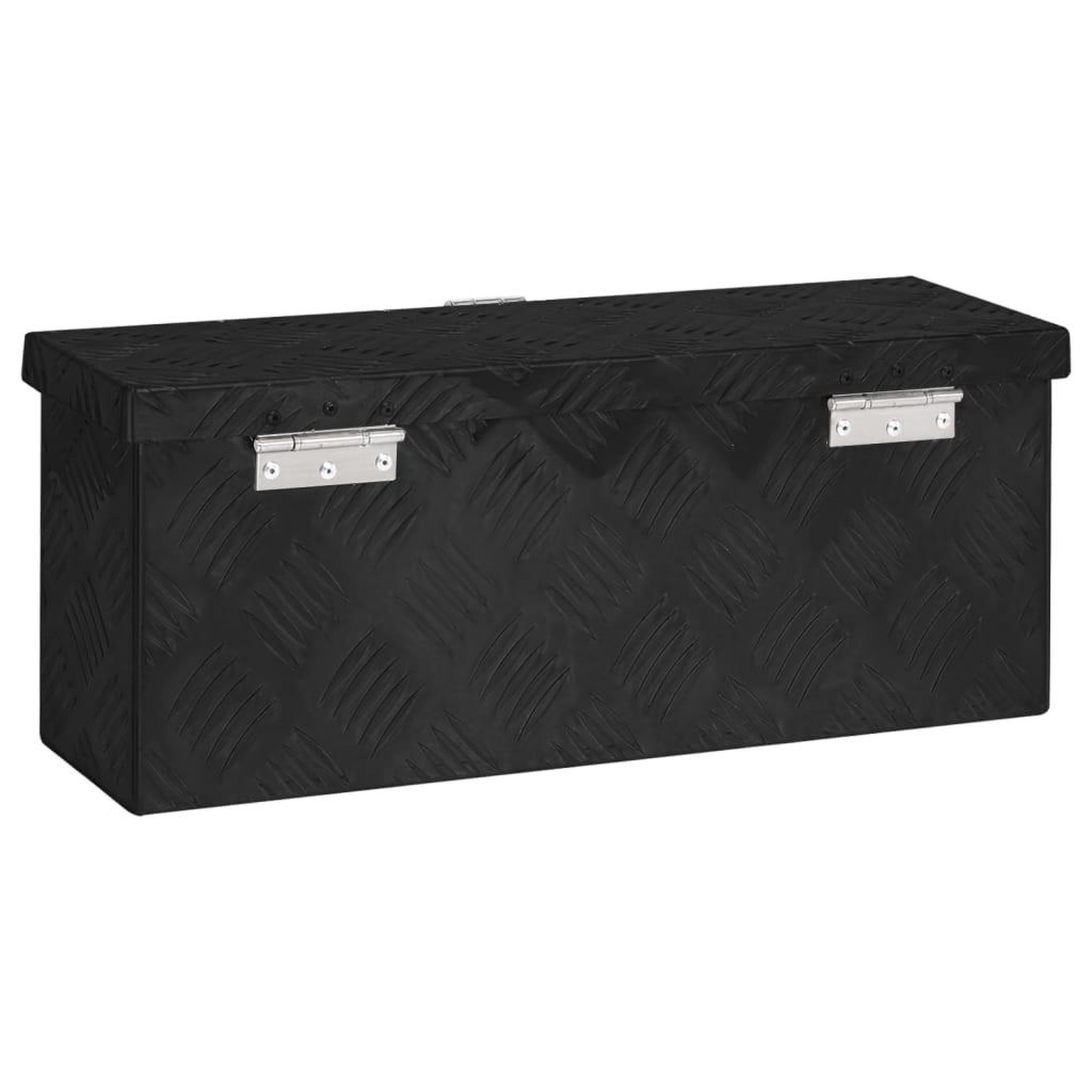 Voir la diapositive 4 : VIDAXL Boîte de rangement Noir 50x15x20,5 cm Aluminium