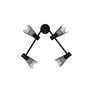 Voir la diapositive 3 : Paris Prix Applique Murale 4 Spots  Pico  70cm Noir