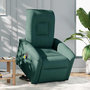 Voir la diapositive 3 : VIDAXL Fauteuil inclinable de massage electrique Vert fonce Tissu