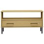 Voir la diapositive 4 : VIDAXL Table basse avec pieds en metal Marron 85x50x45 cm Bois OSLO