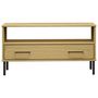 Voir la diapositive 4 : VIDAXL Table basse avec pieds en metal Marron 85x50x45 cm Bois OSLO